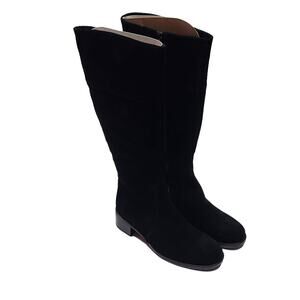 La Canadienne tall suede riding boots black women's size 7.5 M